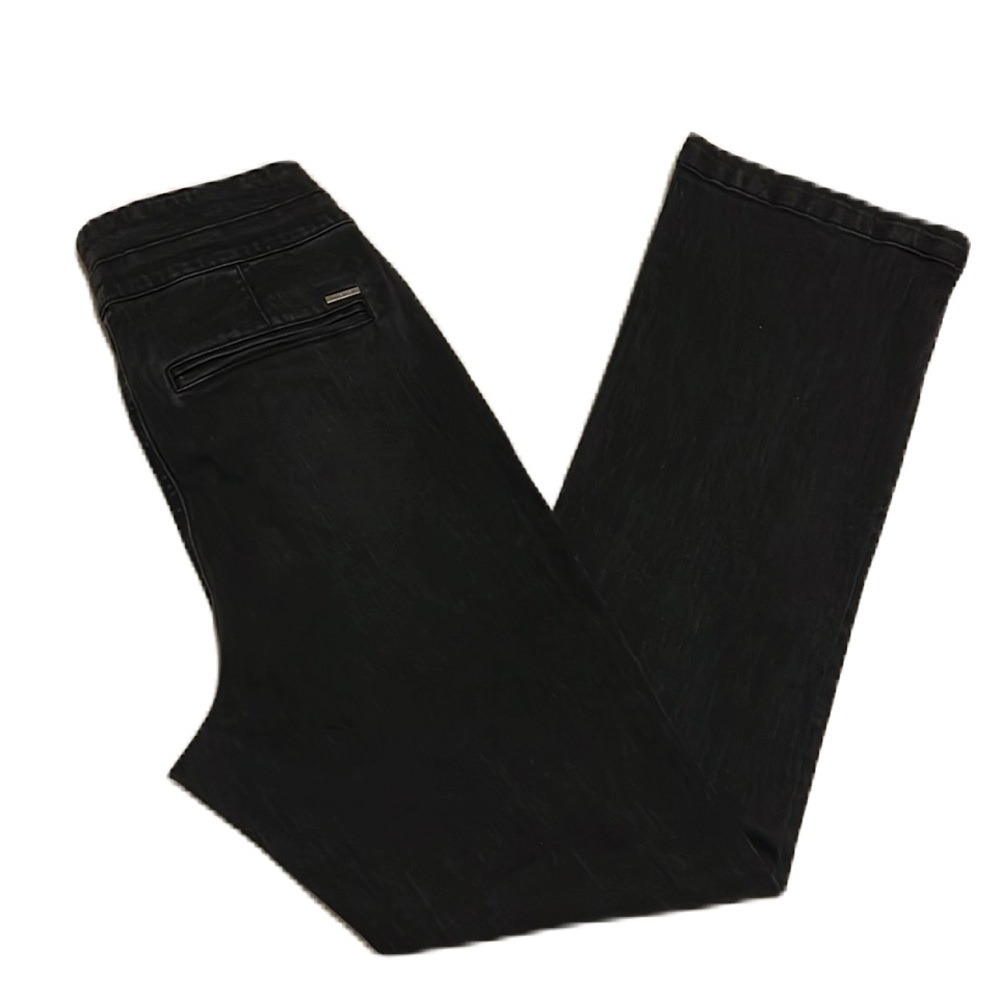 ANNIE KLEIN, Boot Cut, 2- Pocket Jeans, Charcoal Black, Size 12